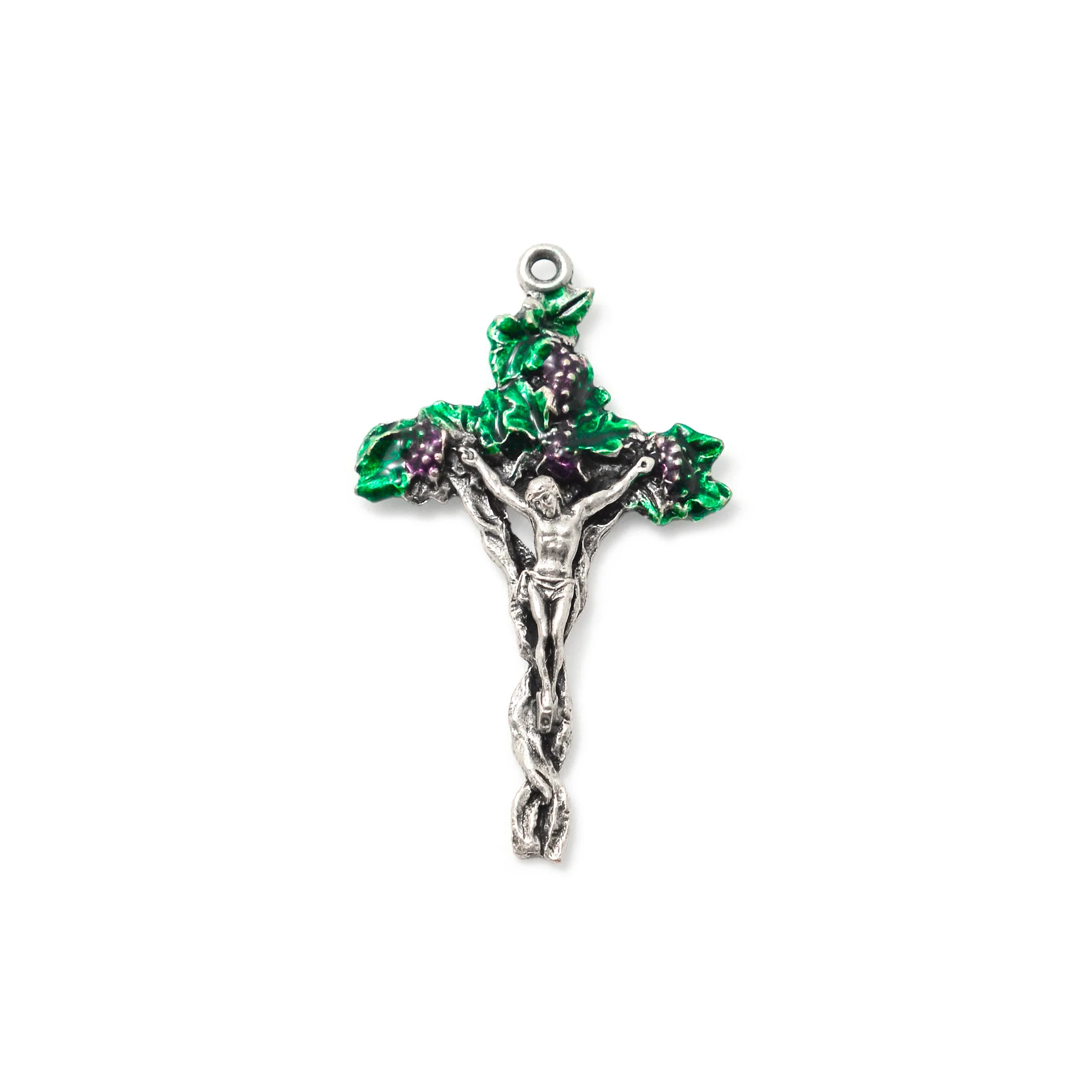 Our Lady of Victories artistic rosary with 100% recycled Bohemia glass beads - Image 3