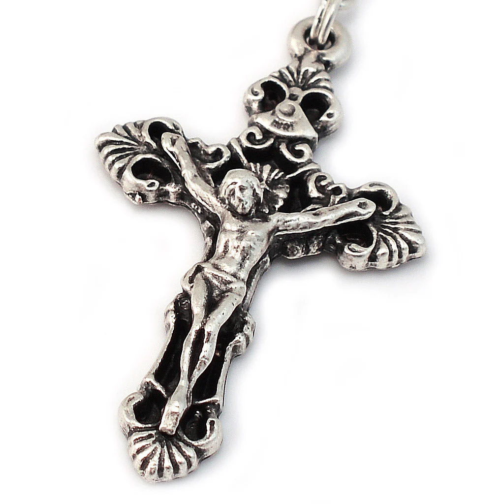 Saint Jacinta Marto Pure White & Silver Rosary - Image 2