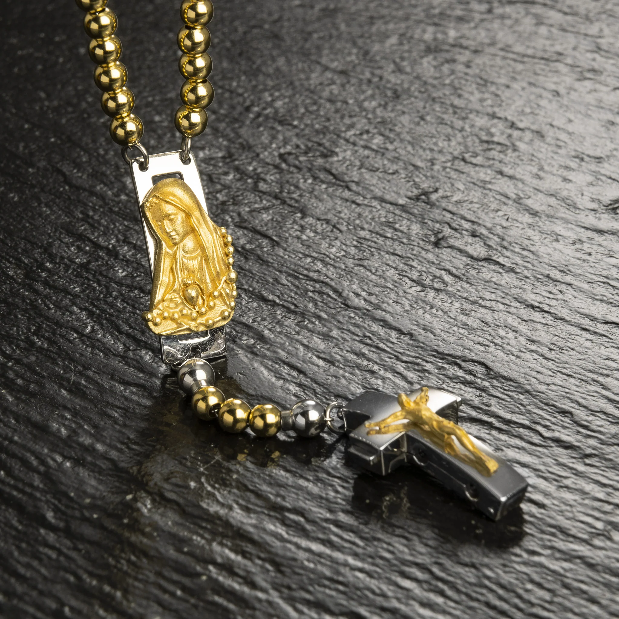 DEVOTIONAL ROSALET® - ROUND GOLD BEADS - Image 3