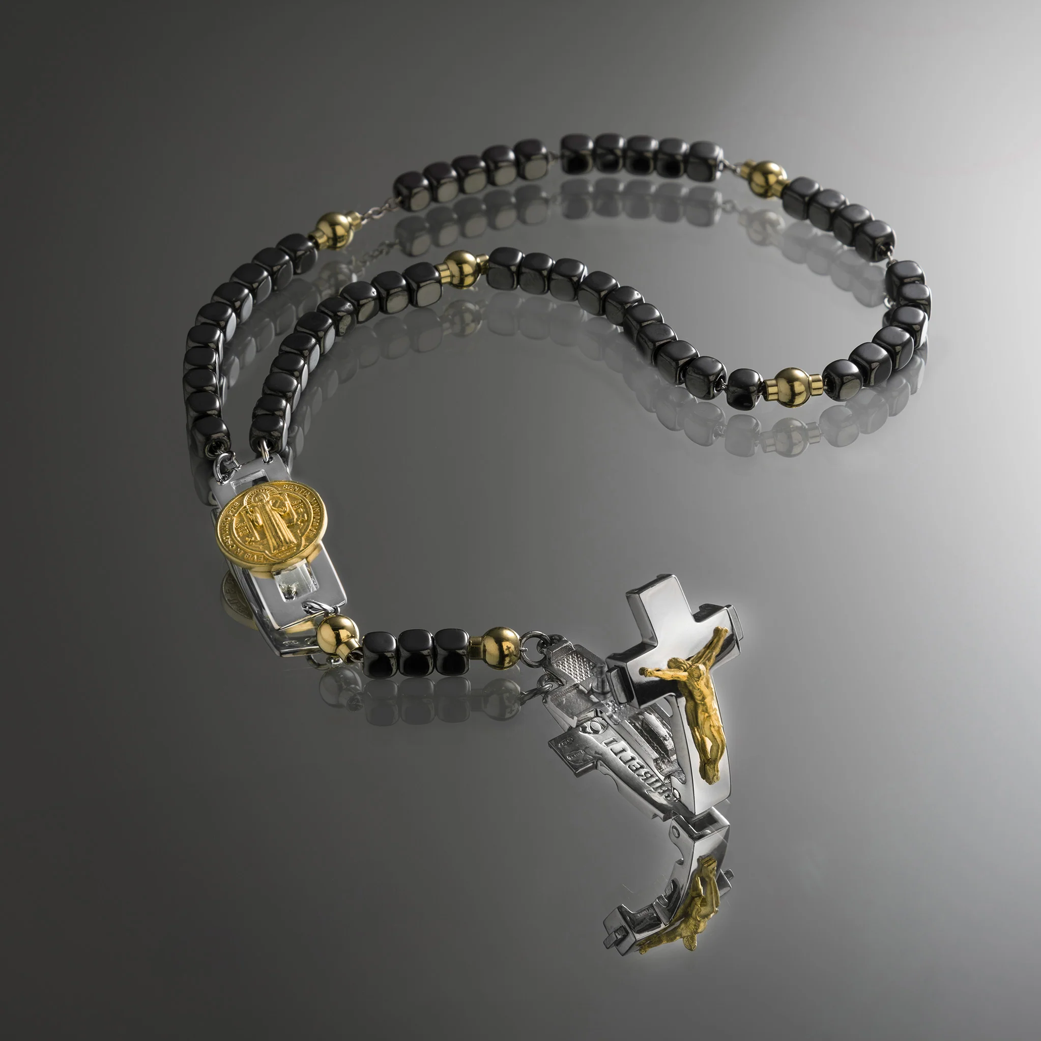 DEVOTIONAL ROSALET® - SQUARE POLISHED HEMATITE BEADS - Image 11