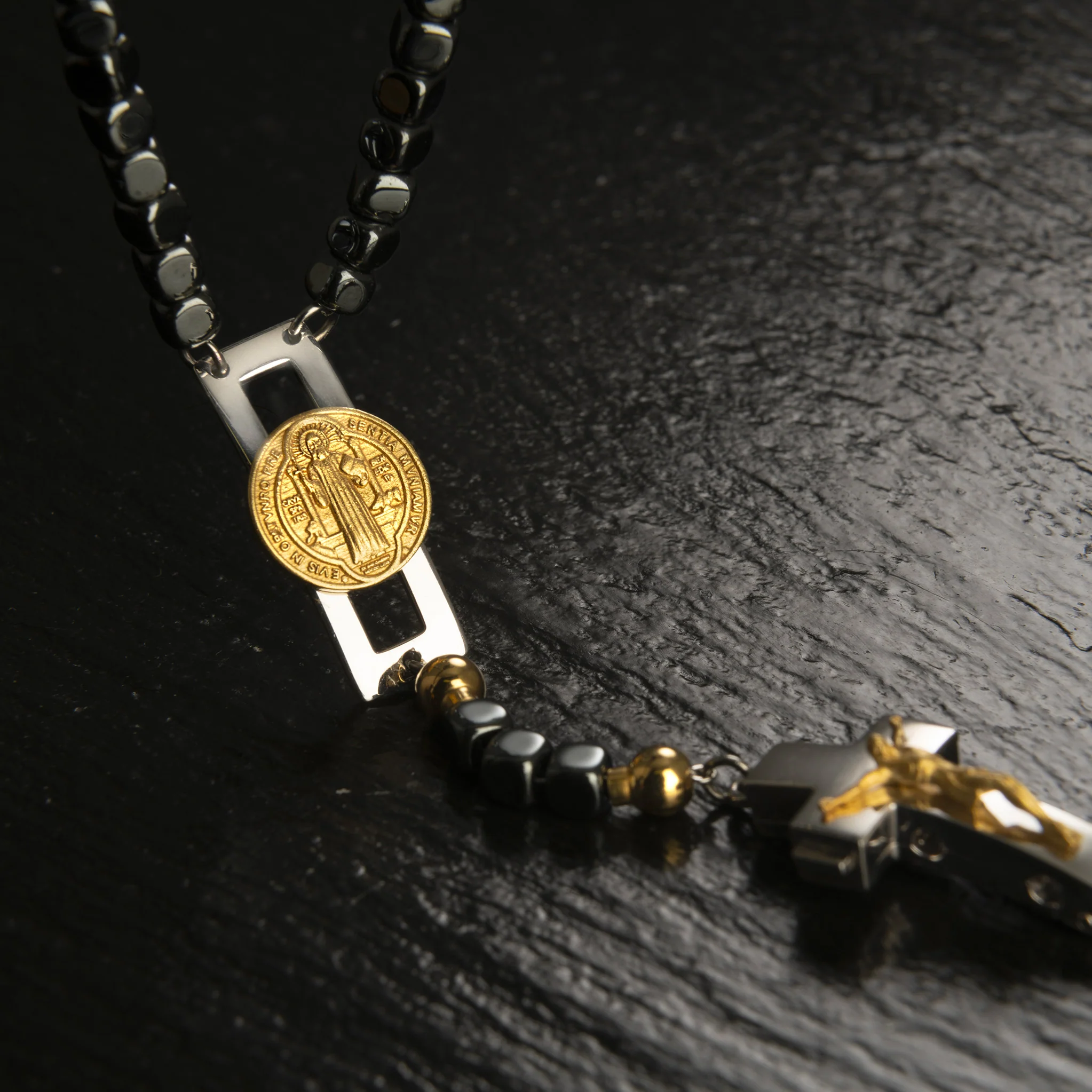 DEVOTIONAL ROSALET® - SQUARE POLISHED HEMATITE BEADS - Image 12