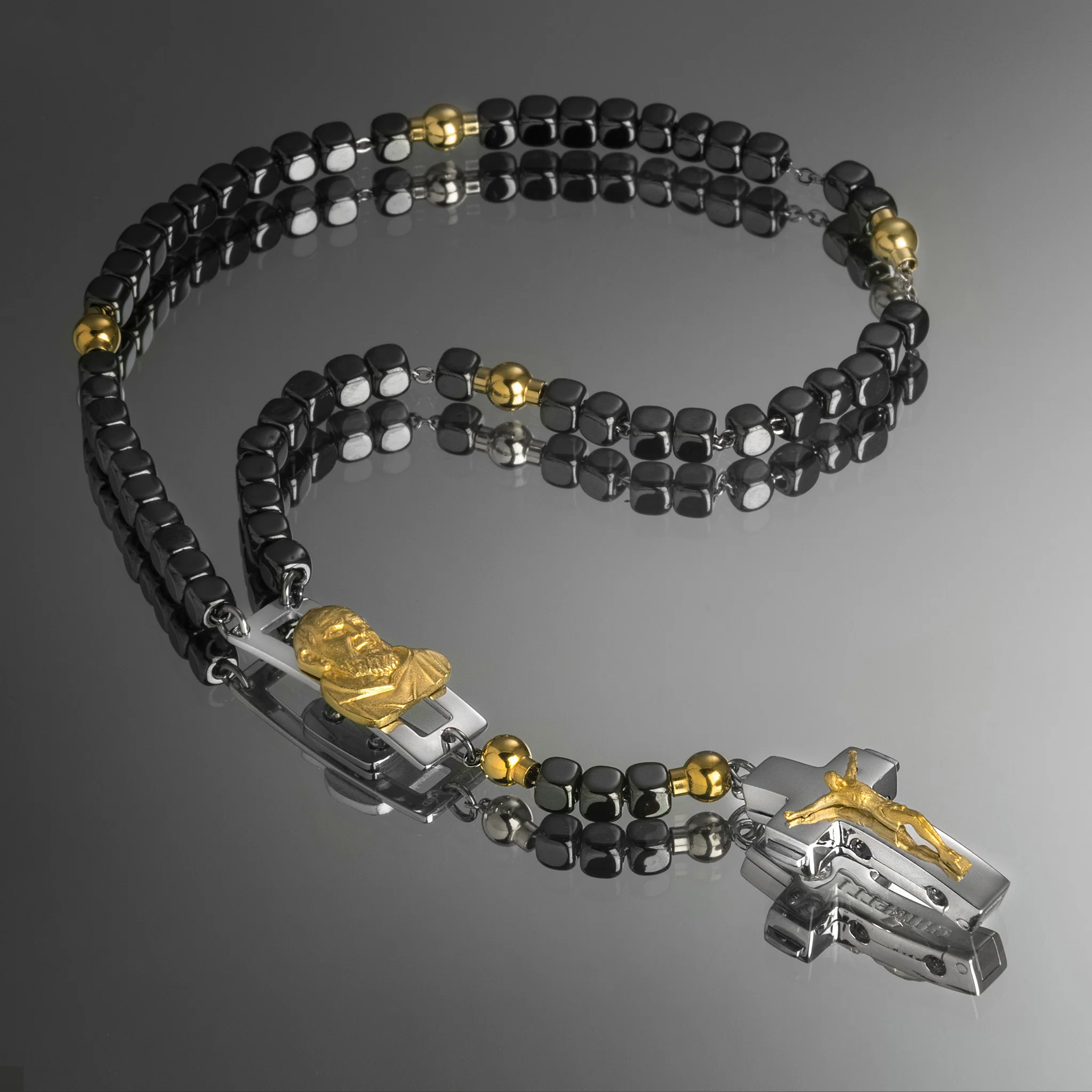DEVOTIONAL ROSALET® - SQUARE POLISHED HEMATITE BEADS - Image 32
