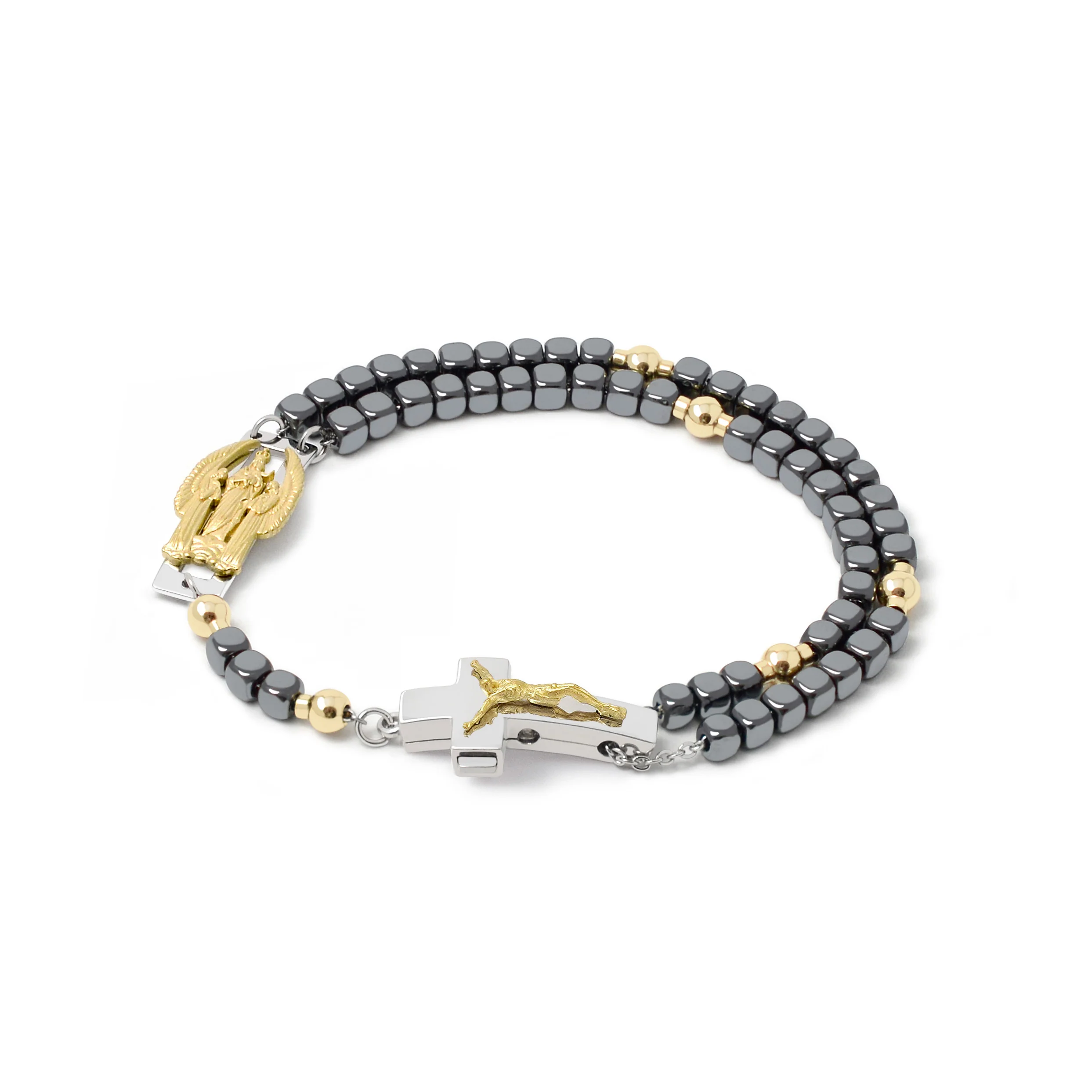 DEVOTIONAL ROSALET® - SQUARE POLISHED HEMATITE BEADS - Image 40