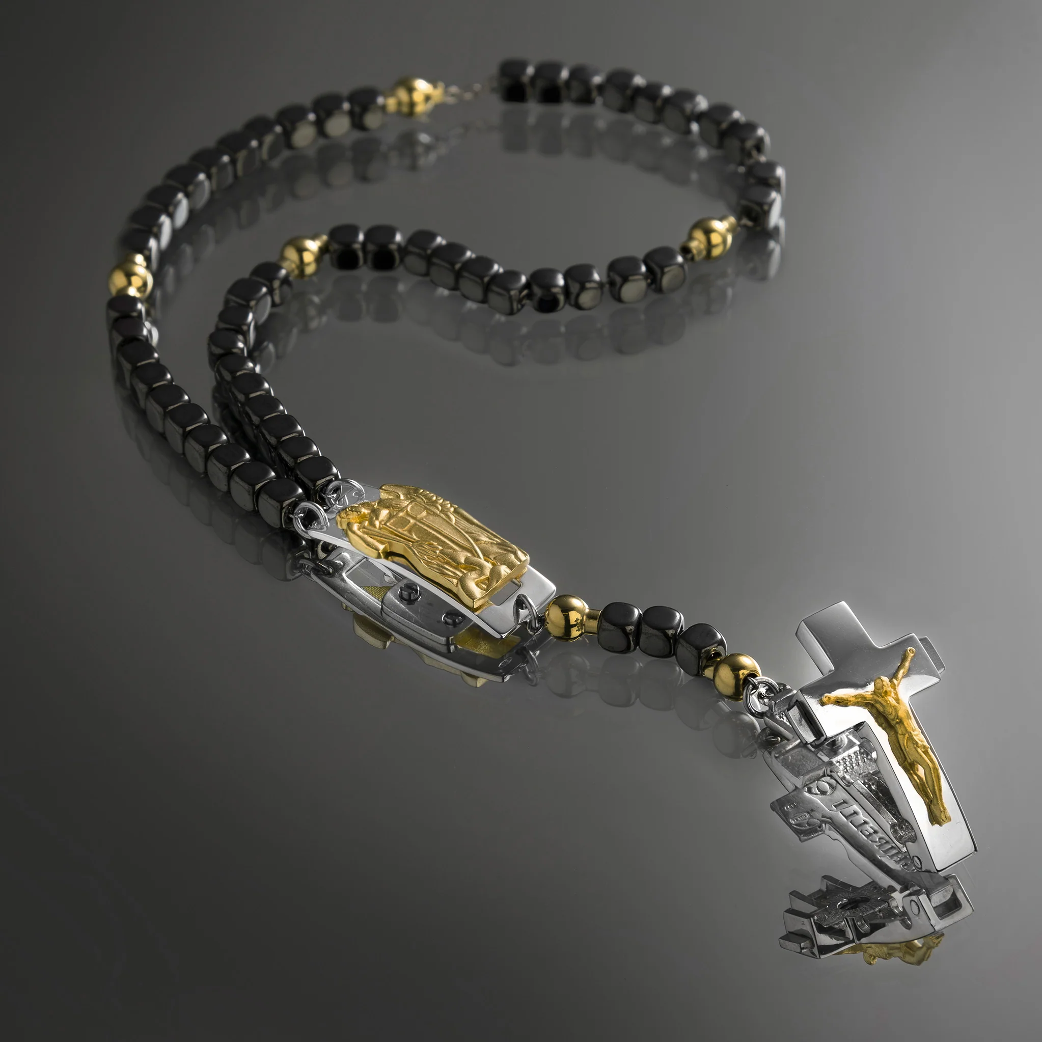 DEVOTIONAL ROSALET® - SQUARE POLISHED HEMATITE BEADS - Image 6