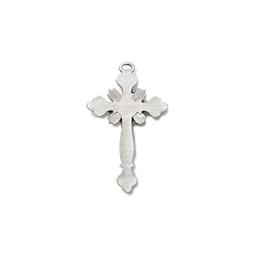 Merciful Jesus Divine Mercy Crimson & White Rosary - Image 3