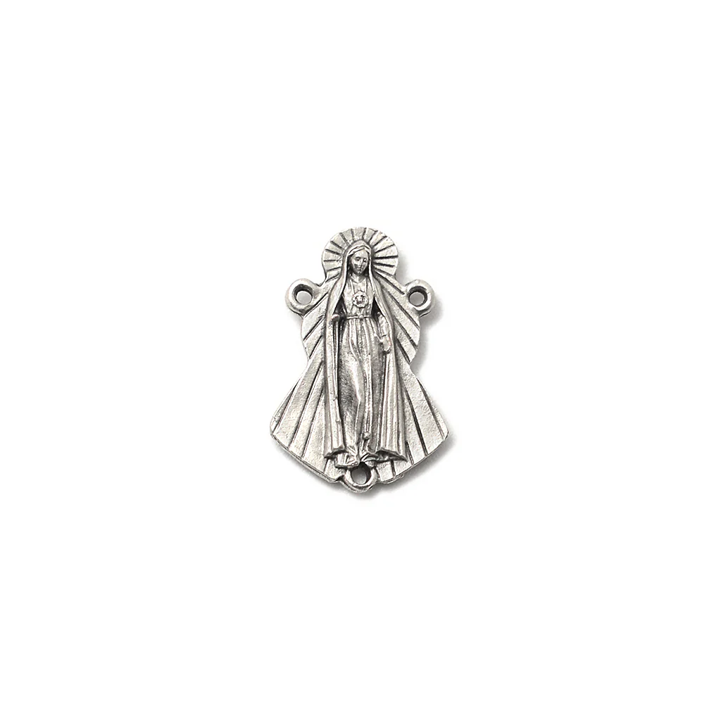 Merciful Jesus Divine Mercy Crimson & White Rosary - Image 5