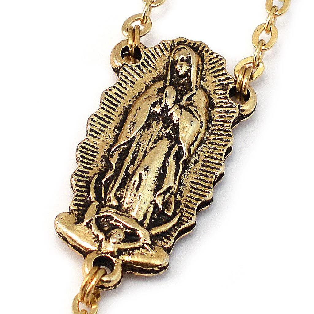 Our Lady of Guadalupe Rosary, Blue & Gold - Image 3