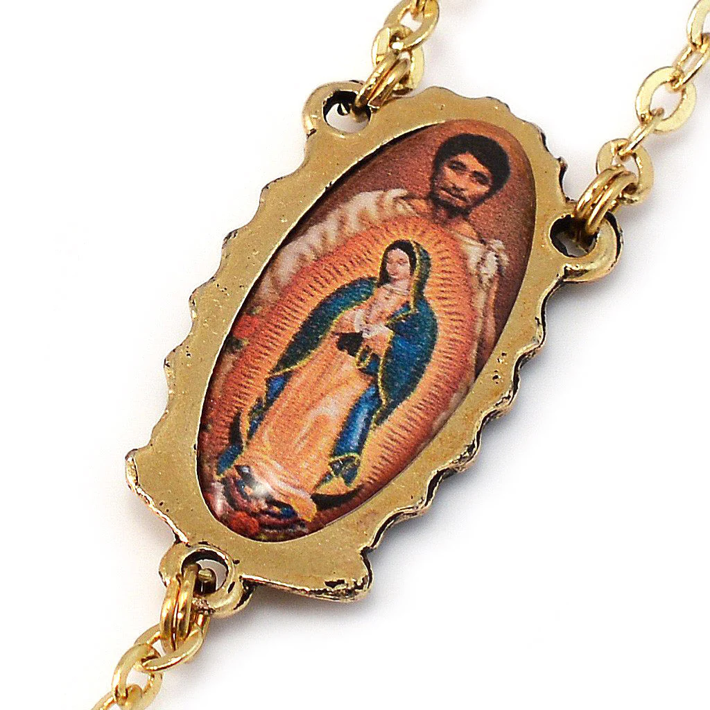 Our Lady of Guadalupe Rosary, Blue & Gold - Image 4
