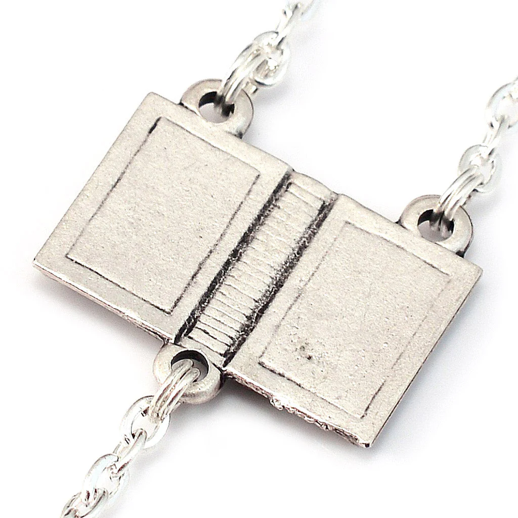 Holy Communion Book of Life Hematite & Silver Rosary - Image 4