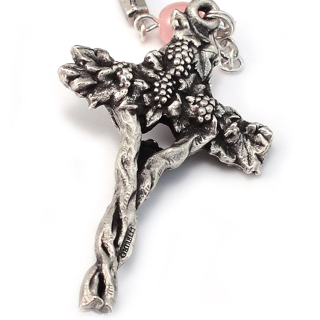 Holy Communion Pastel Glass & Silver Rosary - Image 3
