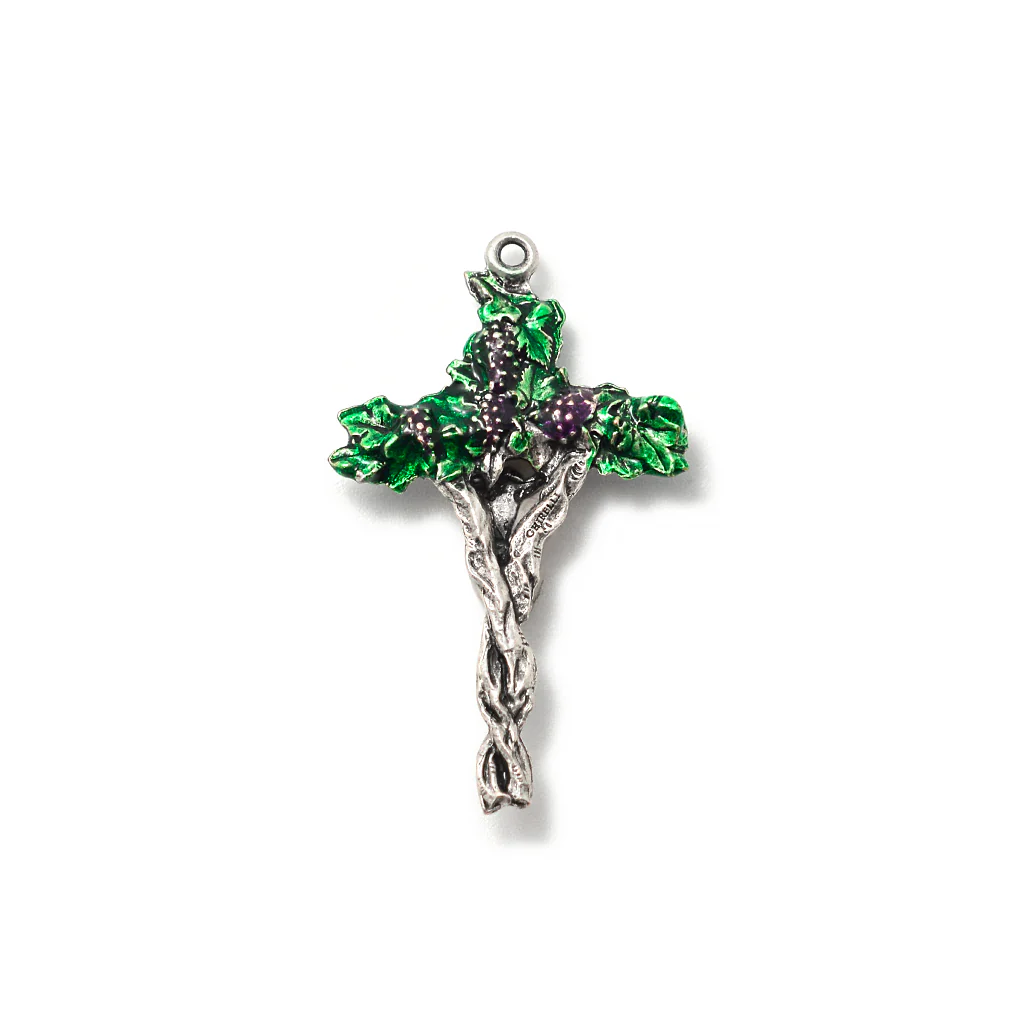 Holy Communion Vine & Branches Pearl & Silver Rosary - Image 3