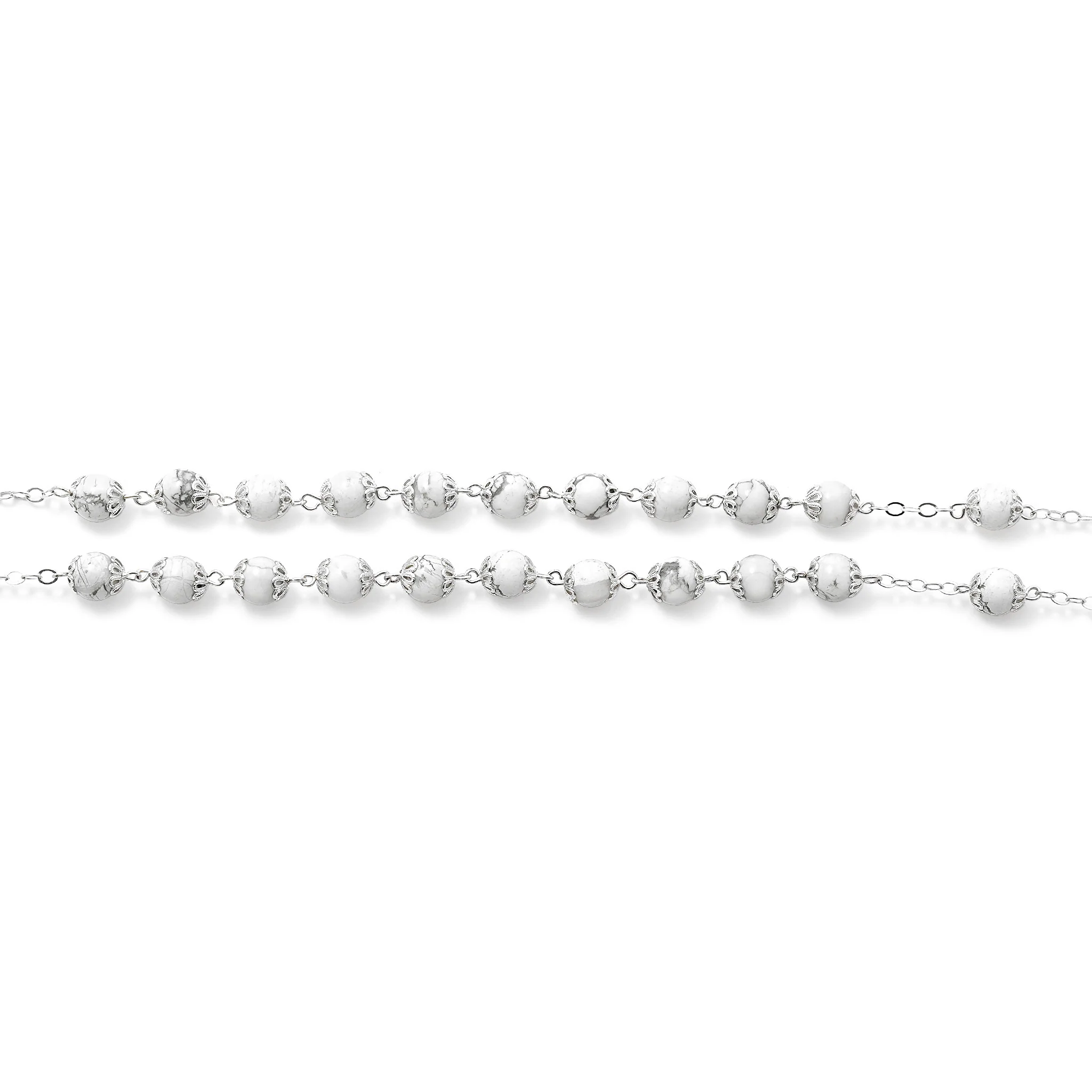 Holy Communion Vine & Branches Pearl & Silver Rosary - Image 6