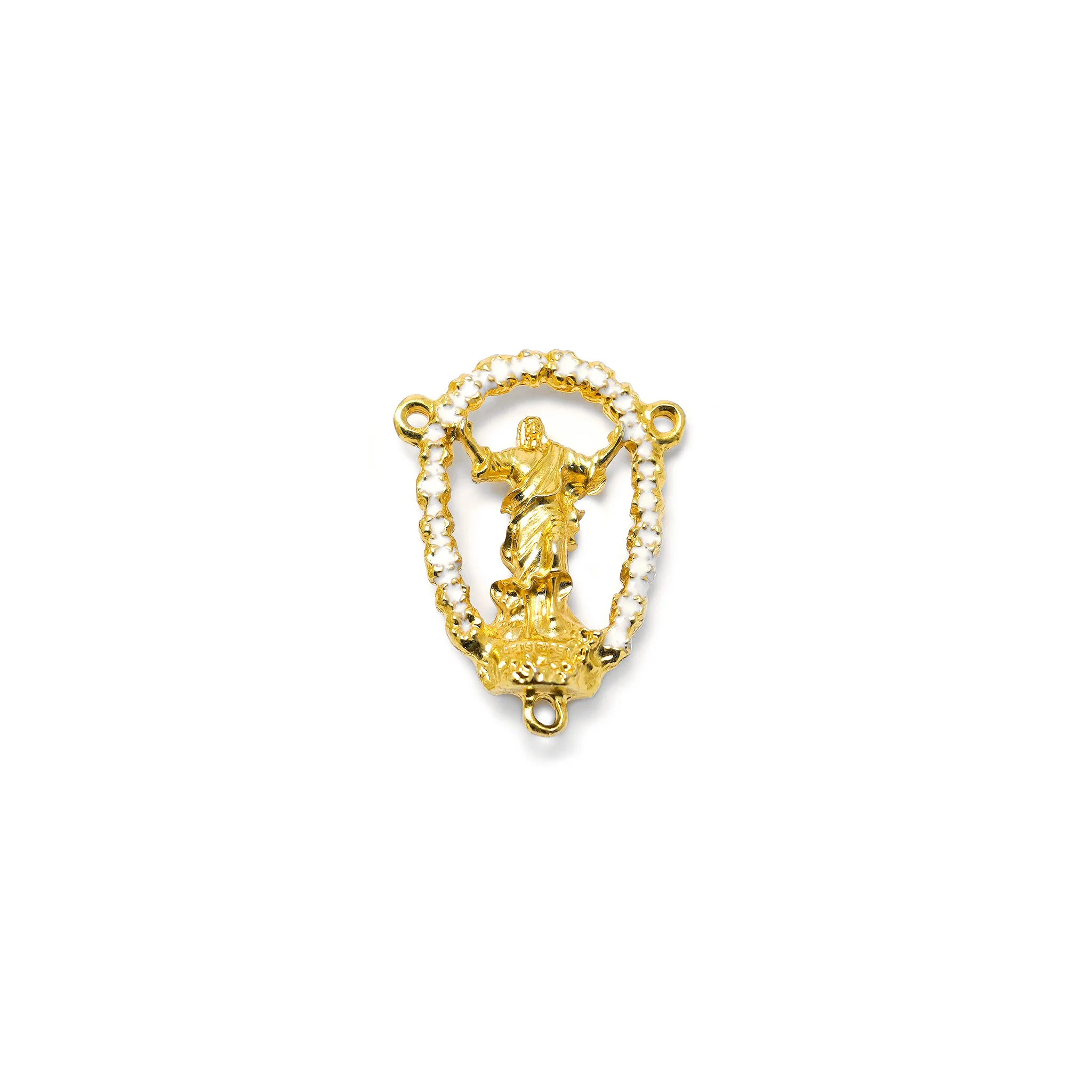 Holy Easter Gold Rosary with Hematite Stone - Image 4