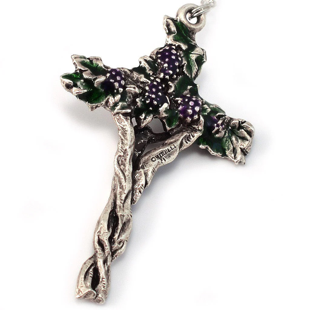 Holy Communion Vine & Branches Aurora Borealis & Silver Rosary - Image 3