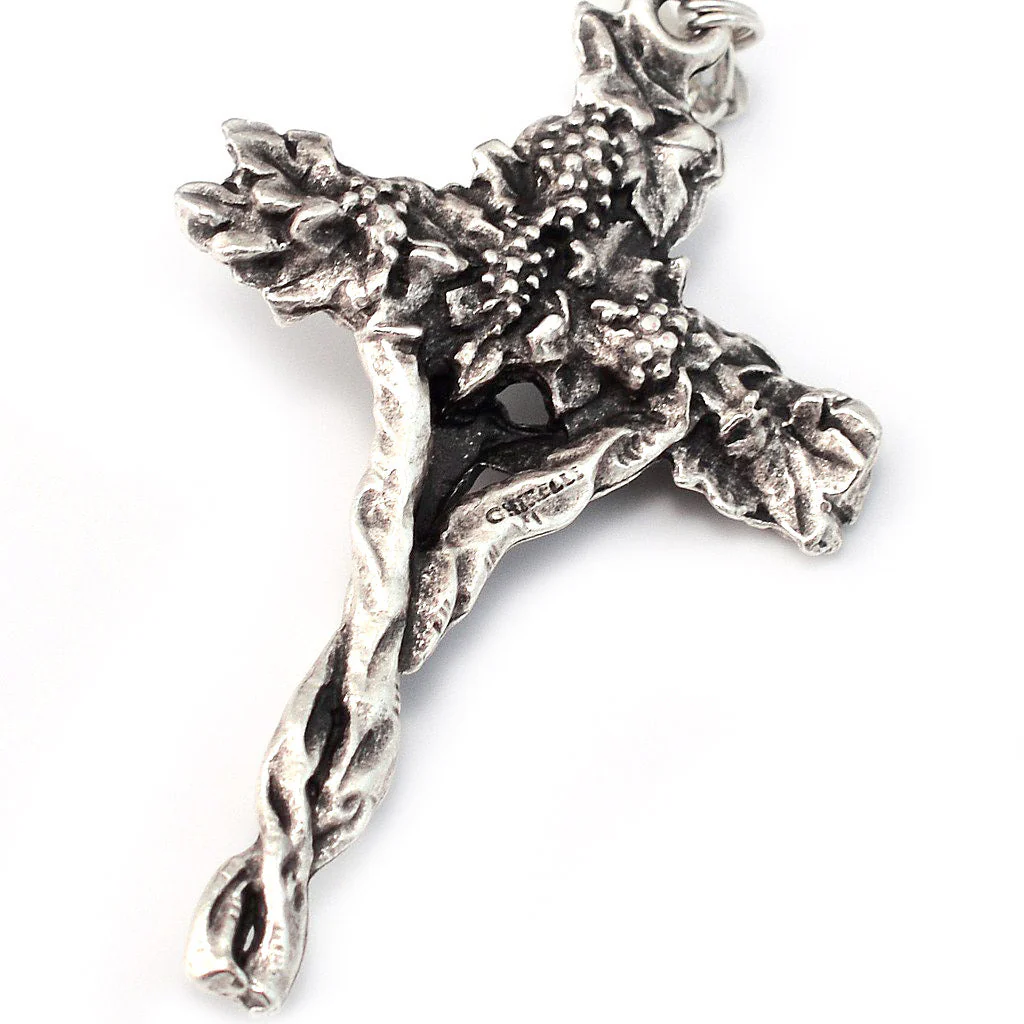 Holy Communion Vine & Branches Wooden & Silver Rosary - Image 3