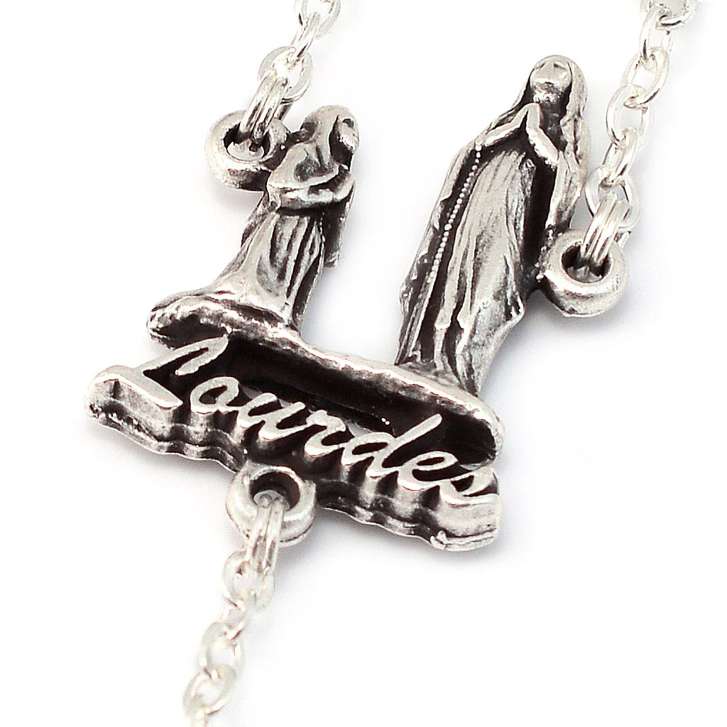 Lourdes Apparition Two-toned Pearl Rosary - Image 3