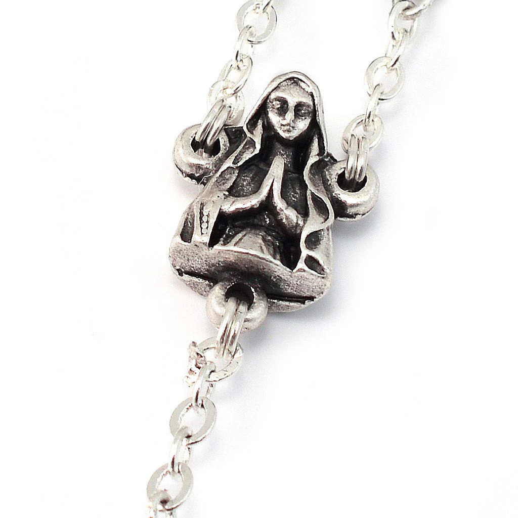 Lourdes Grotto Red Agate Rosary - Image 3