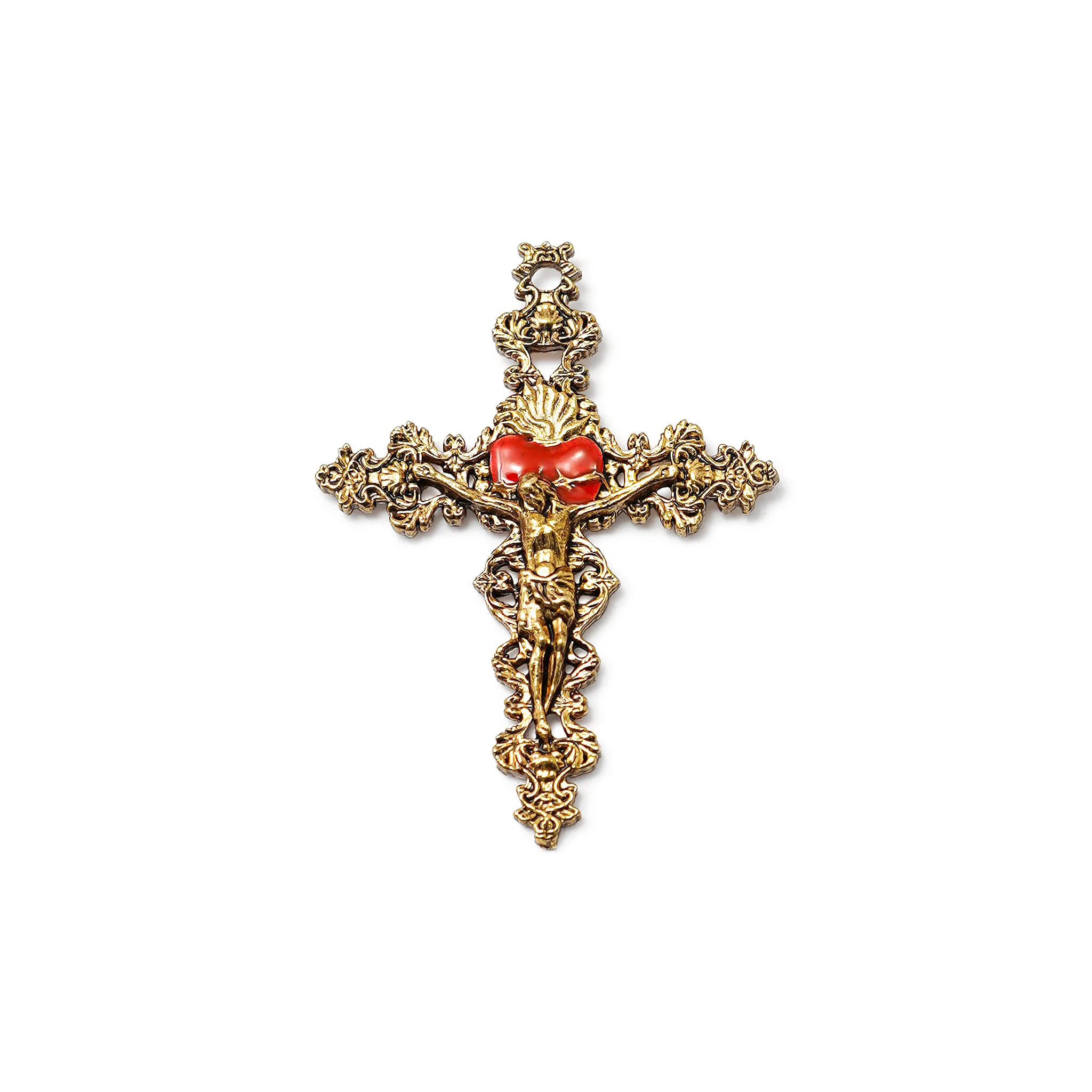 Merciful Jesus Divine Mercy Rosary - Murano Glass, Red Agate, and Hand Enamel - Image 2