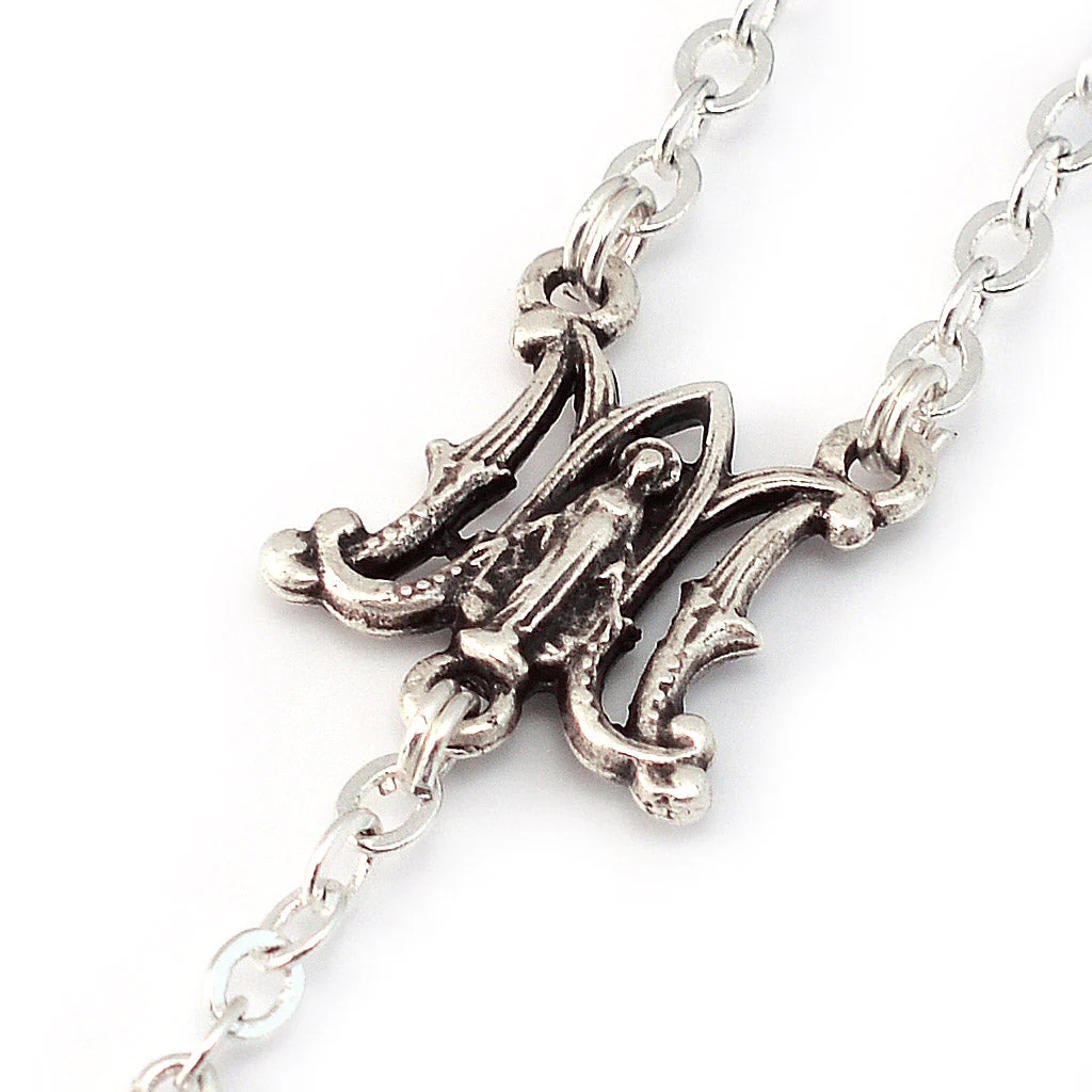 Miraculous Medal Silver Decade Rosary - Image 3