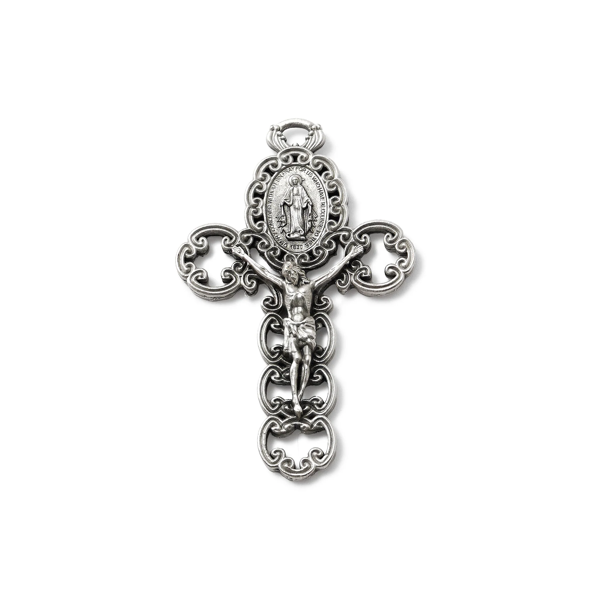 Miraculous Medal Rosary with Genuine Murano Beads - Image 2