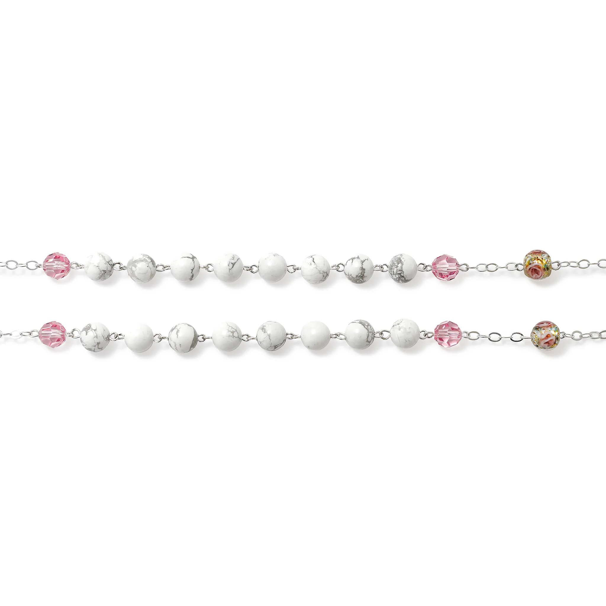 Our Lady of Fatima Rosary with Crystal, Blush - Image 6