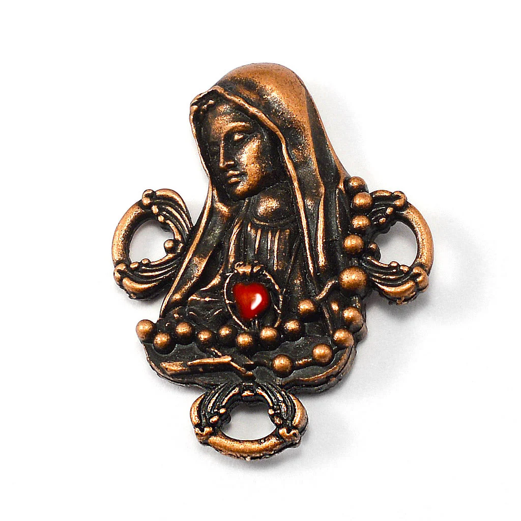 Our Lady of Fatima Rosary with Hematite Beads - Image 4