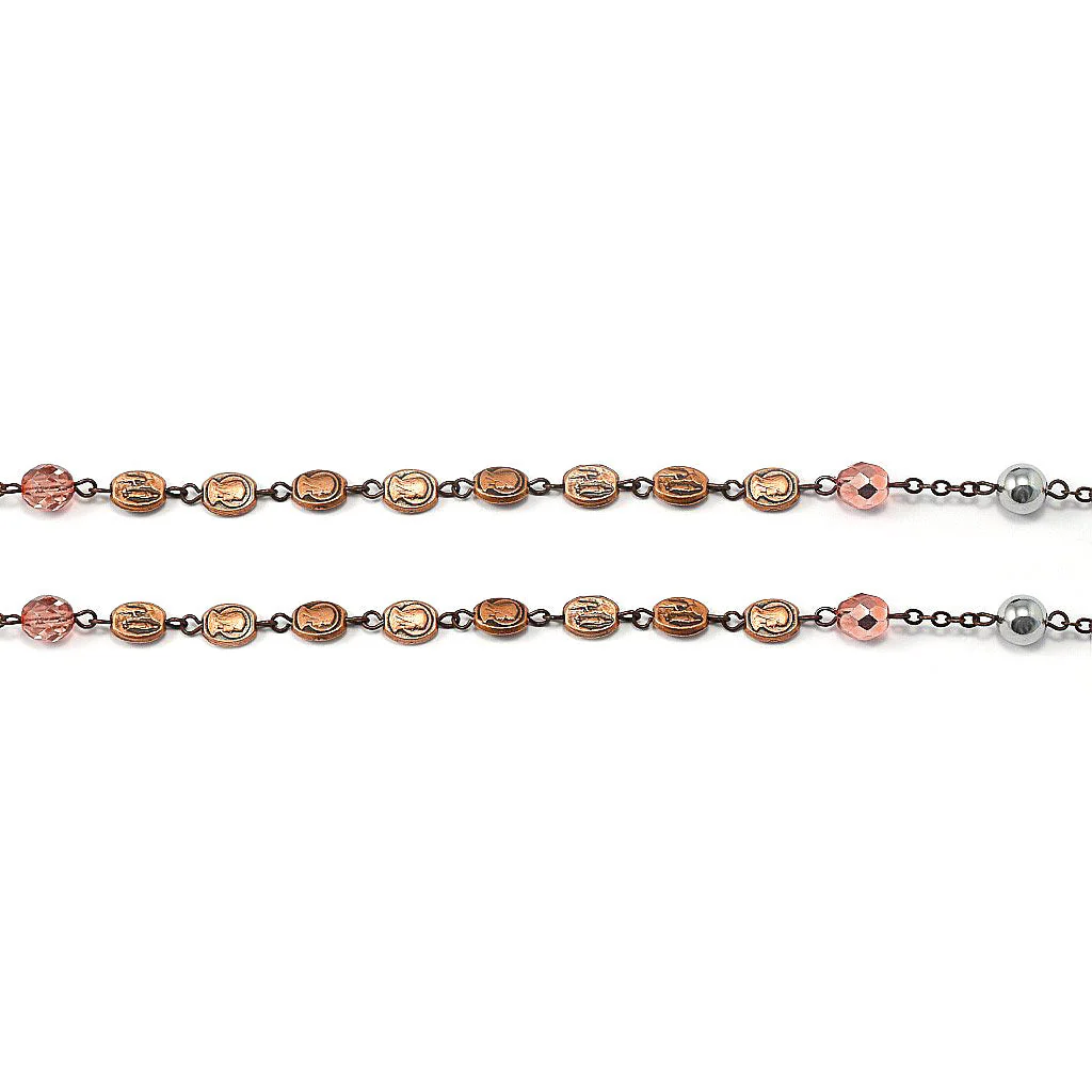 Our Lady of Lourdes Rosary with Hematite - Image 7