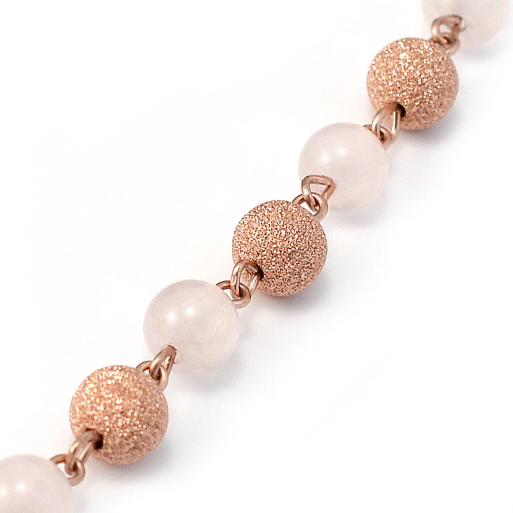 Precious Sterling Silver Rose Quartz Bracelet - Image 3