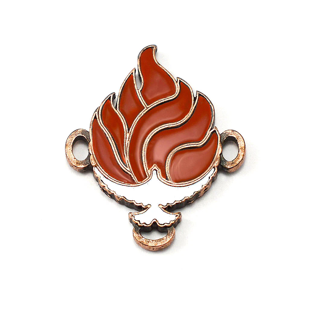 RCIA Rosary with Copper Crystal and Flame - Image 5