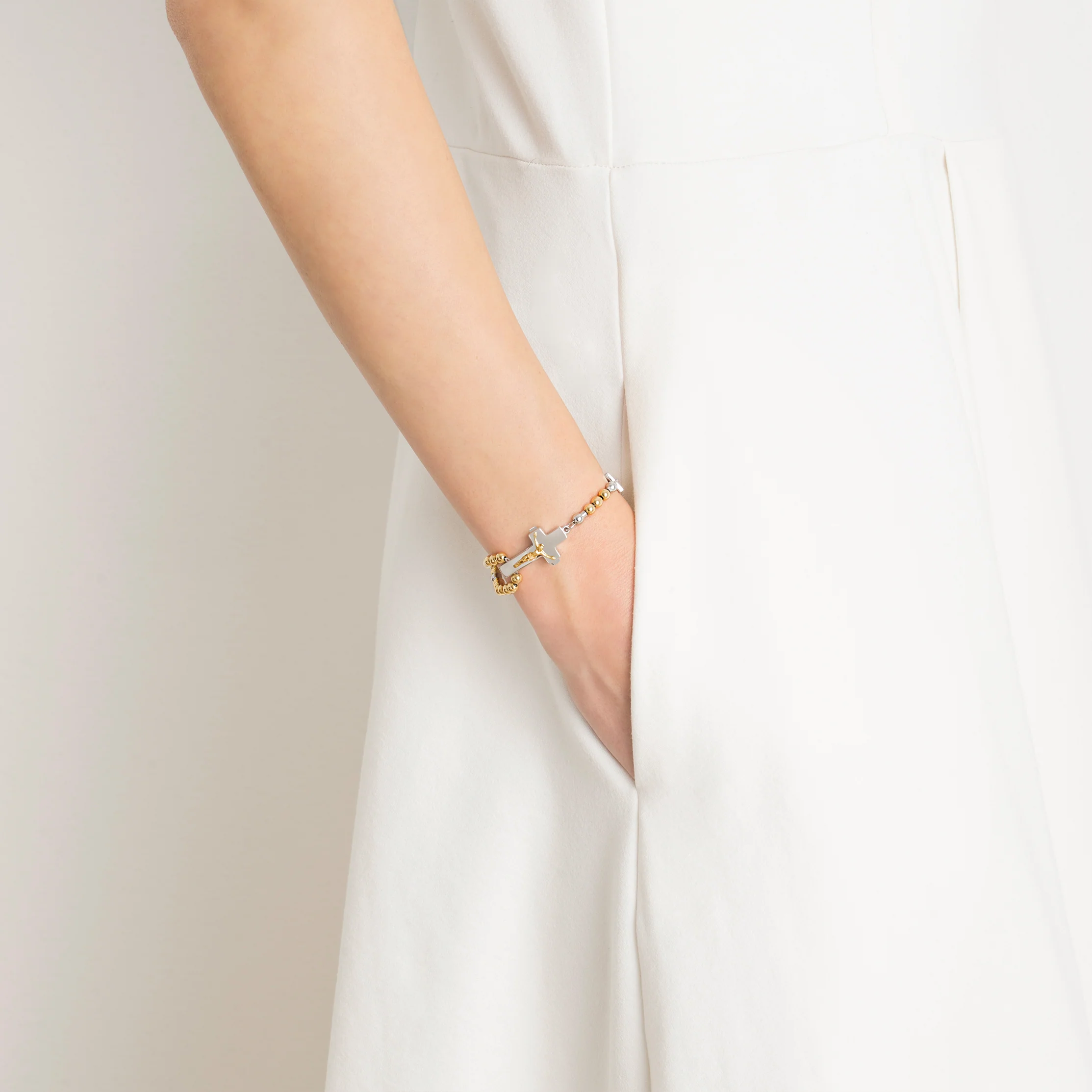 ROSALET® ROUND GOLD BEADS, STERLING SILVER & ROUND PATER, TRADITIONAL - Image 5