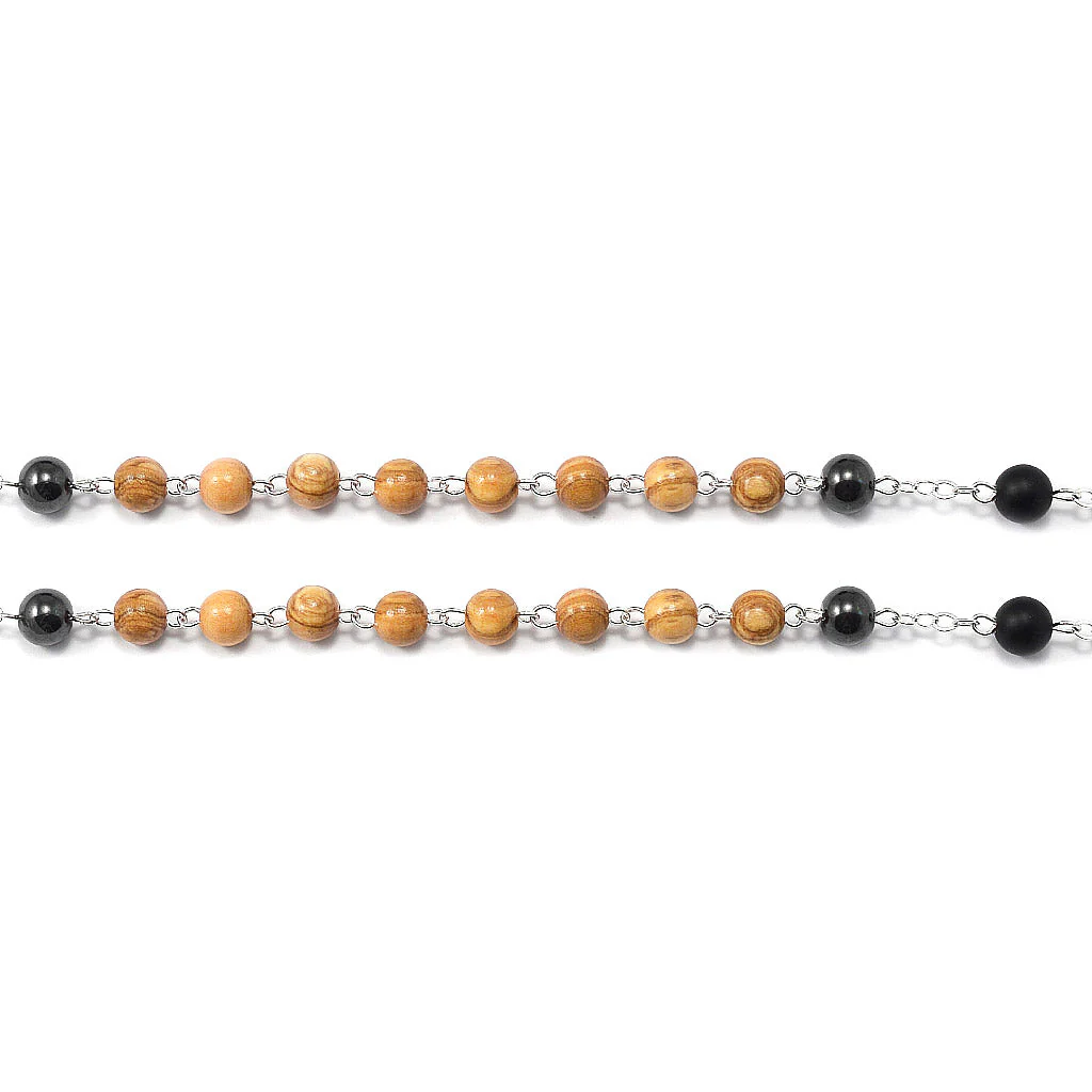 Rosaries for Men with Hematite & Olivewood Beads - Image 7