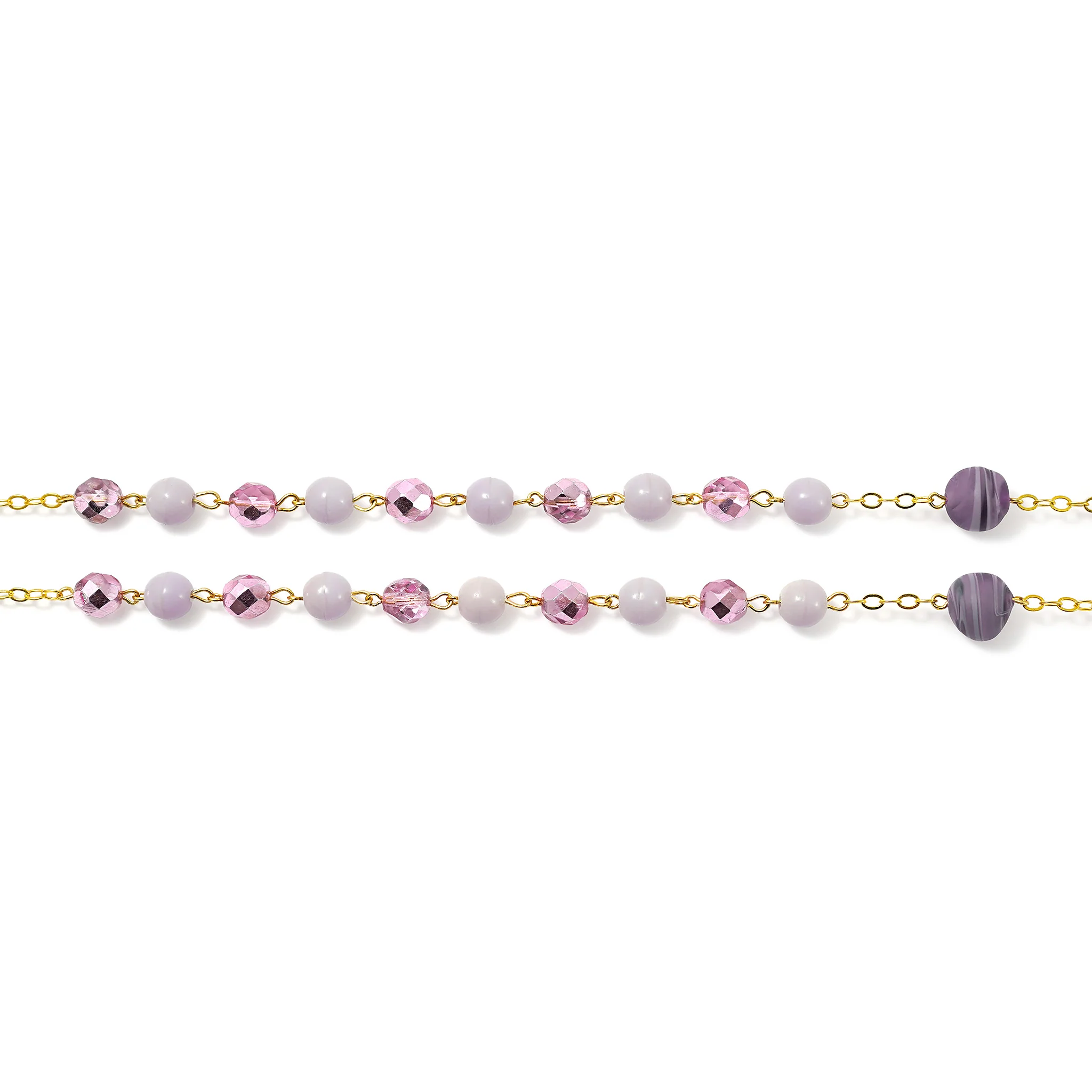 Rosaries for the Family, Pink & Purple Murano Glass - Image 6