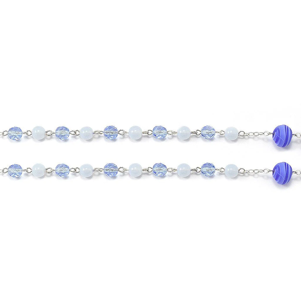 Saint Anthony Rosary in Antique Silver and Murano Glass Beads by Ghirelli - Image 7