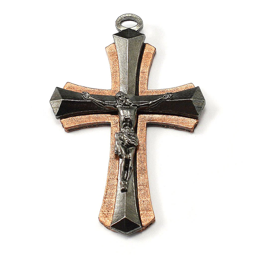 Saint Joseph Rosary in Copper, Gunmetal & Hematite - Image 2