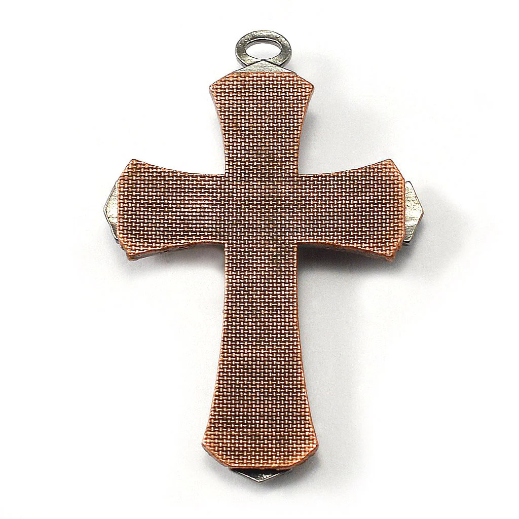 Saint Joseph Rosary in Copper, Gunmetal & Hematite - Image 3