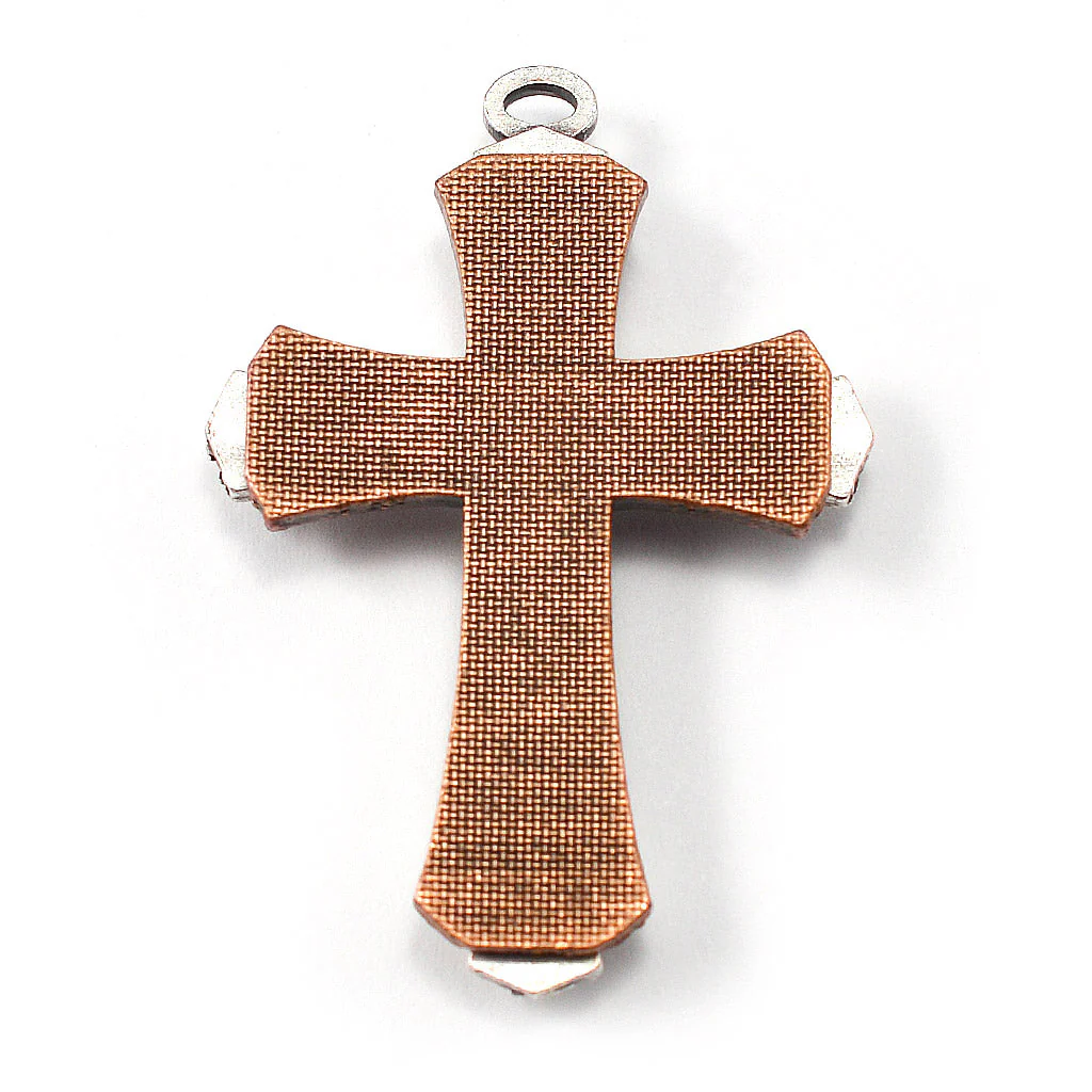 Saint Joseph Rosary in Copper, Silver & Hematite - Image 3