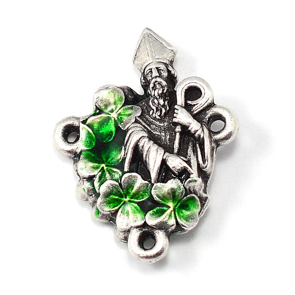 Saint Patrick Rosary in Murano Glass & Silver - Image 4
