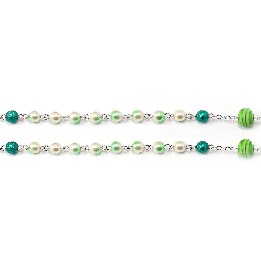 Saint Patrick Rosary in Murano Glass & Silver - Image 6