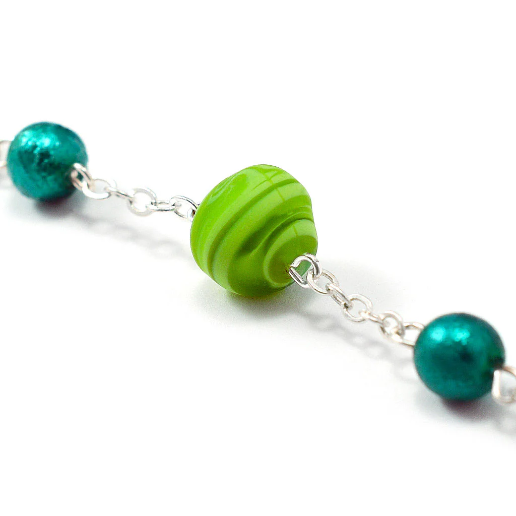 Saint Patrick Rosary in Murano Glass & Silver - Image 7