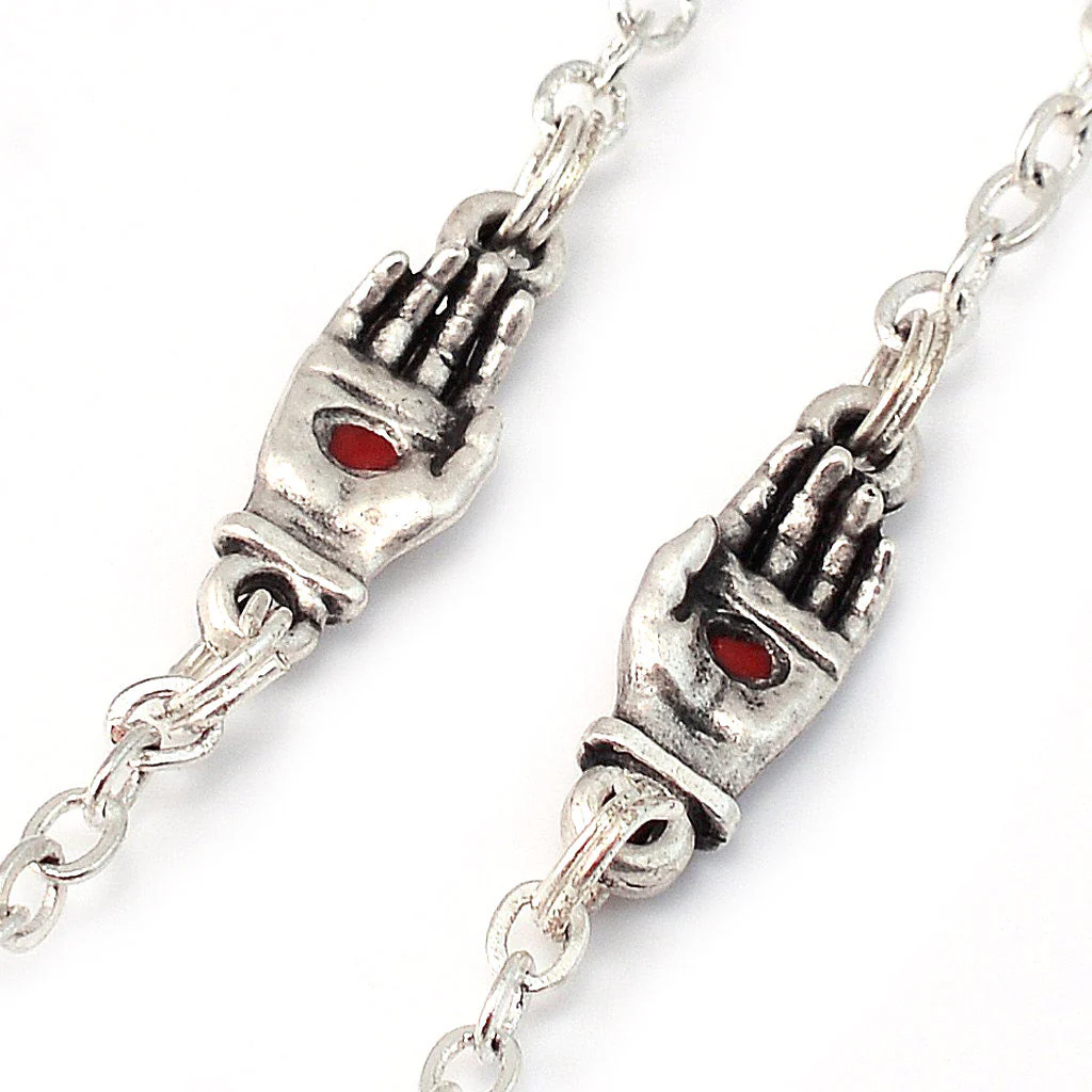 Saint Pio of Pietrelcina White & Silver Rosary - Image 5
