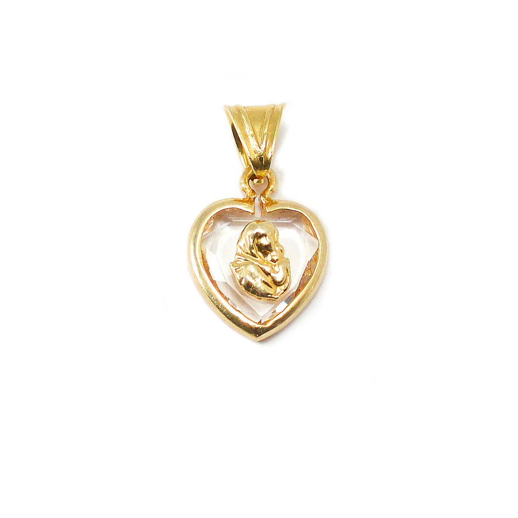 Crystal Heart Pendant with Gold plated - Image 3