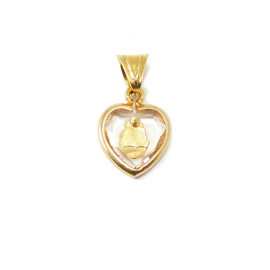 Crystal Heart Pendant with Gold plated - Image 4