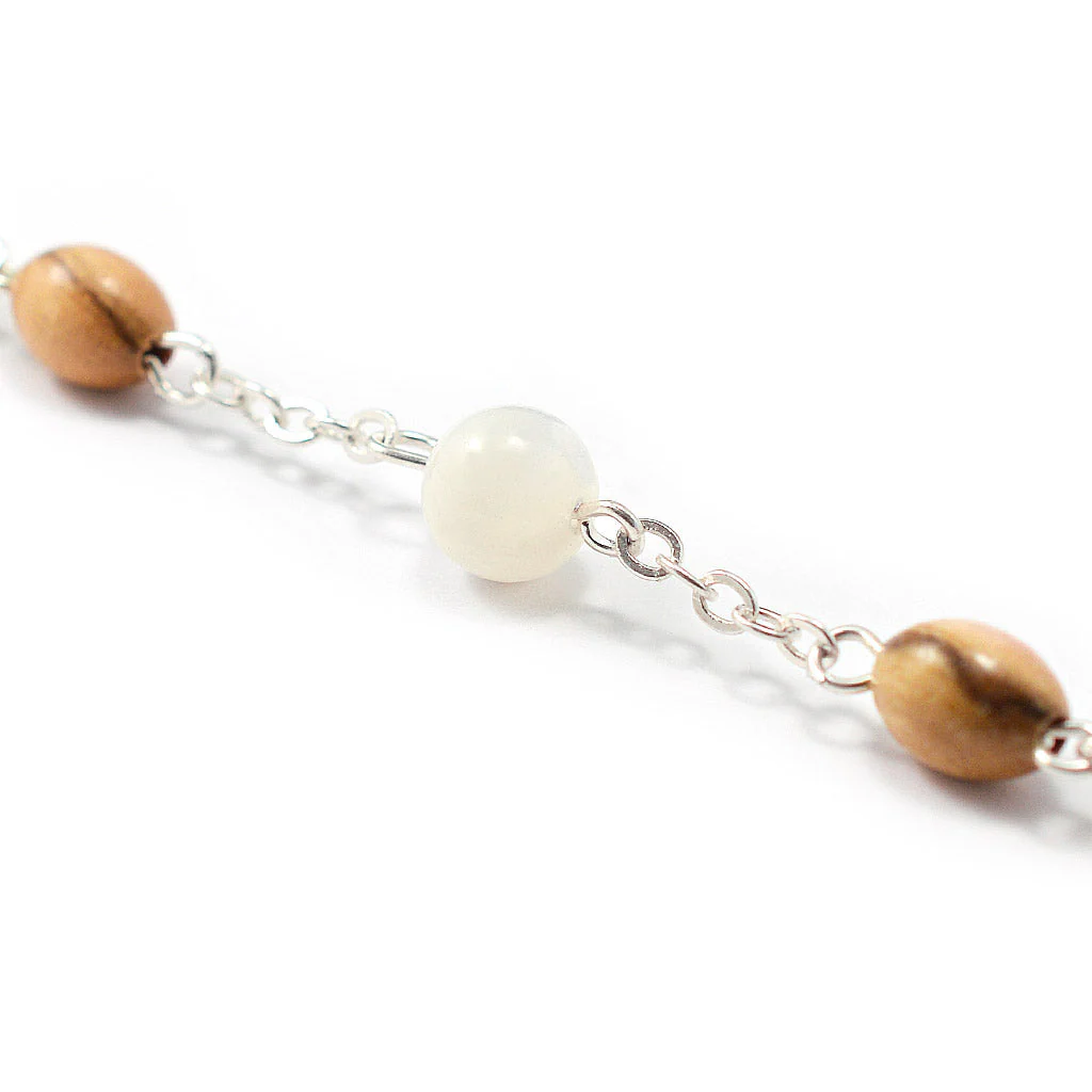The Holy Mass Rosary with Italian Olivewood and Mother of Pearl Beads - Image 6