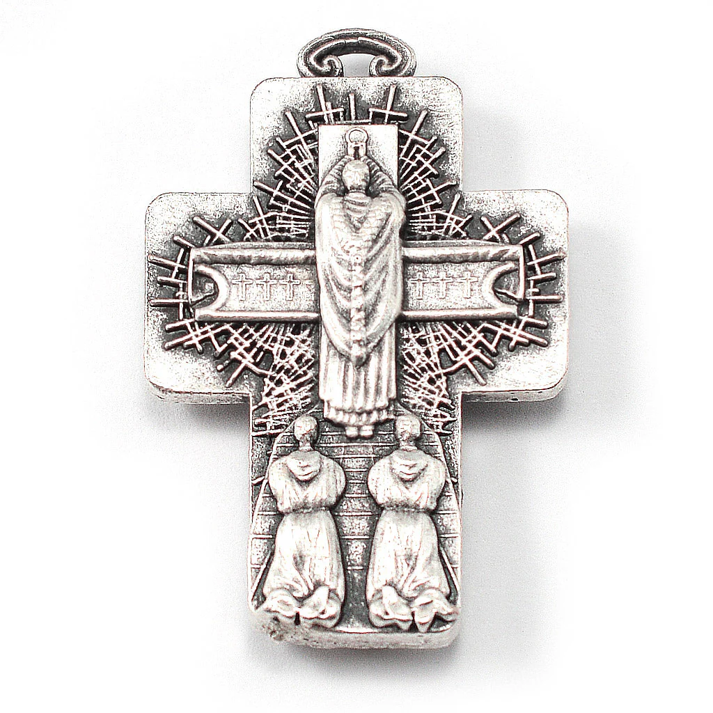The Holy Mass Rosary with Oval Glass Black Beads by Ghirelli - Image 3