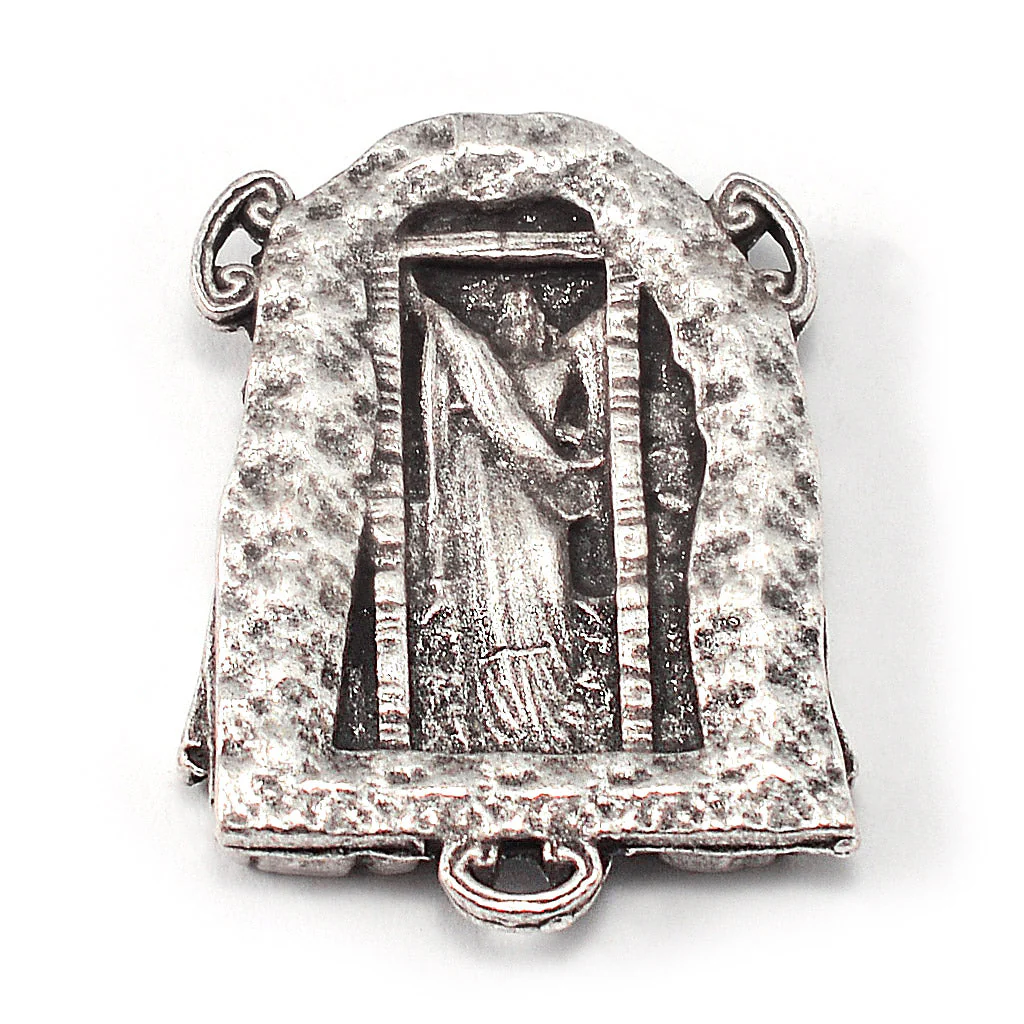 The Holy Mass Rosary with Oval Glass Black Beads by Ghirelli - Image 5