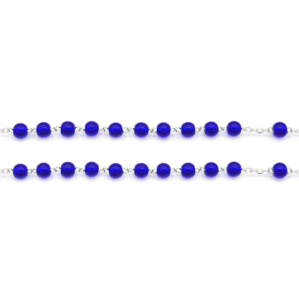The USA Rosary in Copper with Blue Glass - Image 6