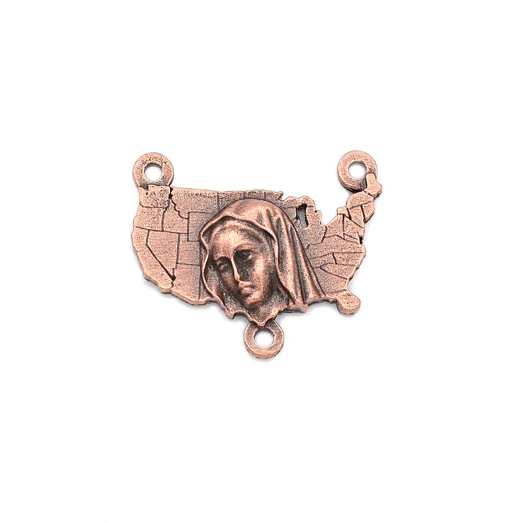 The USA Rosary - Copper with Black Glass - Image 4