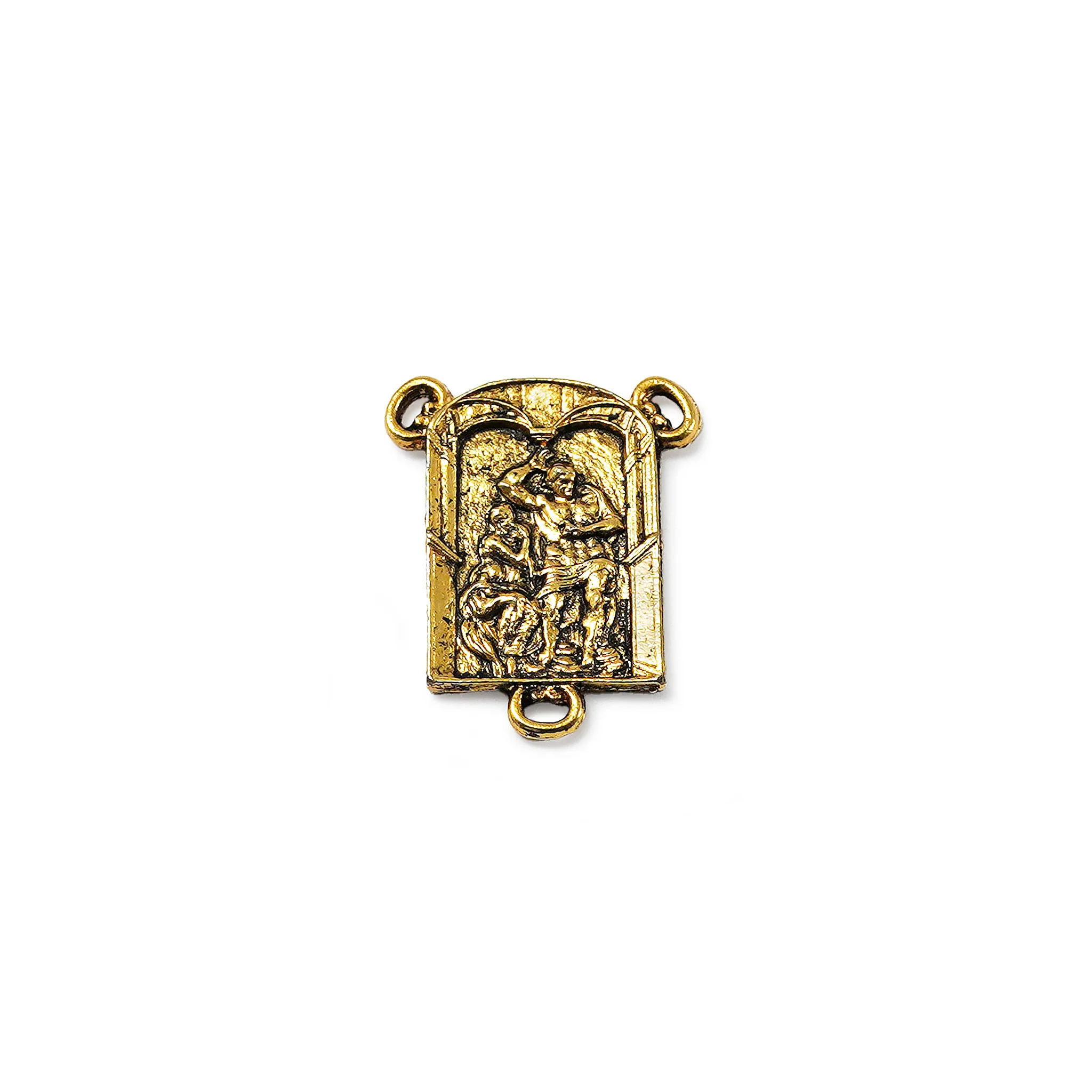 The Sistine Chapel Rosary in Gold with Natural Jasper Stone - Image 4