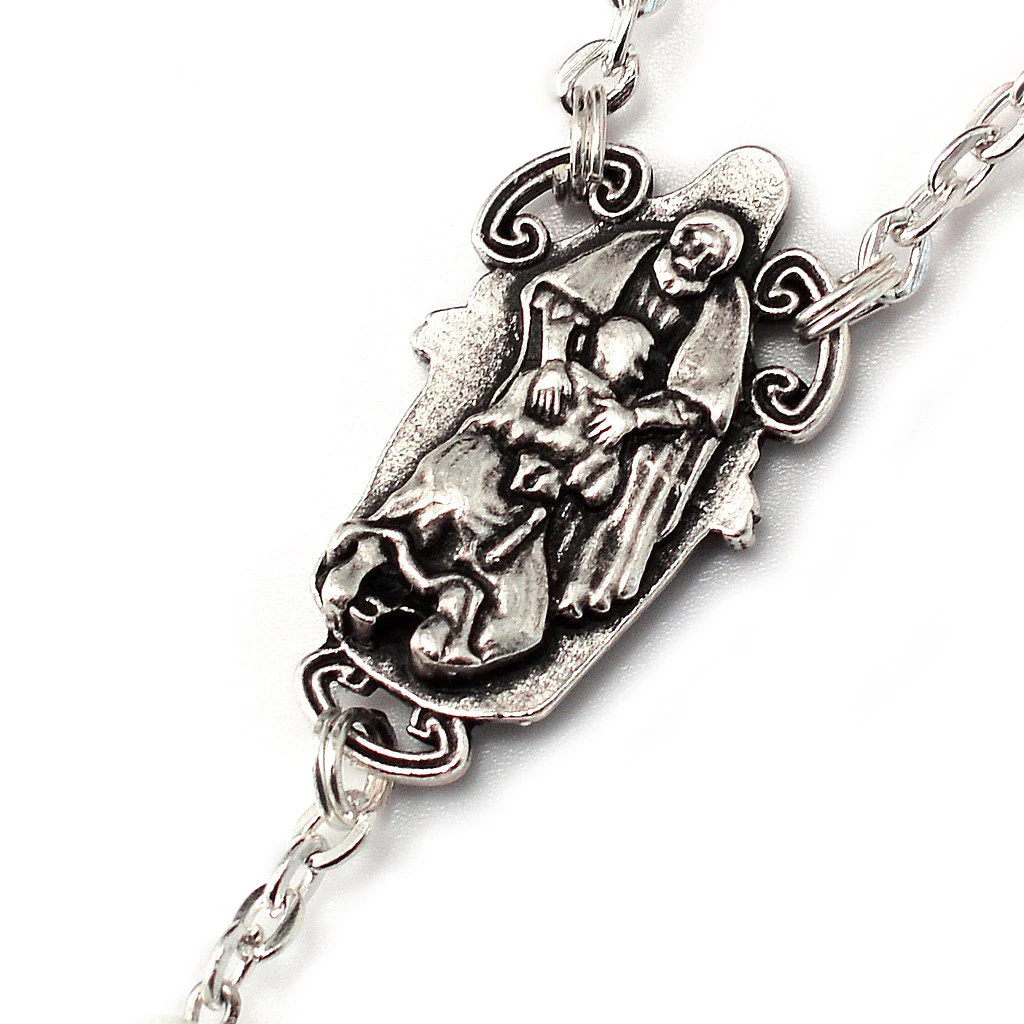 Penance and Mercy Rosary with Bohemian Glass - Image 4